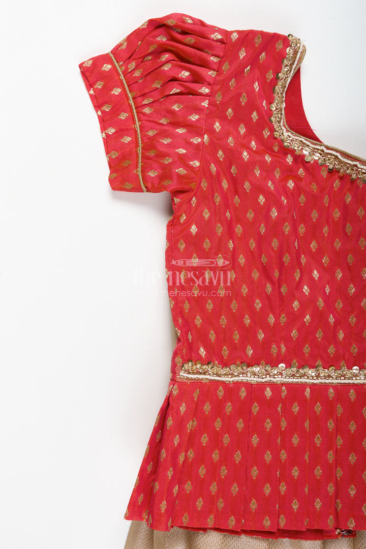 Toddler girl pattu pavadai for festivals and family functions