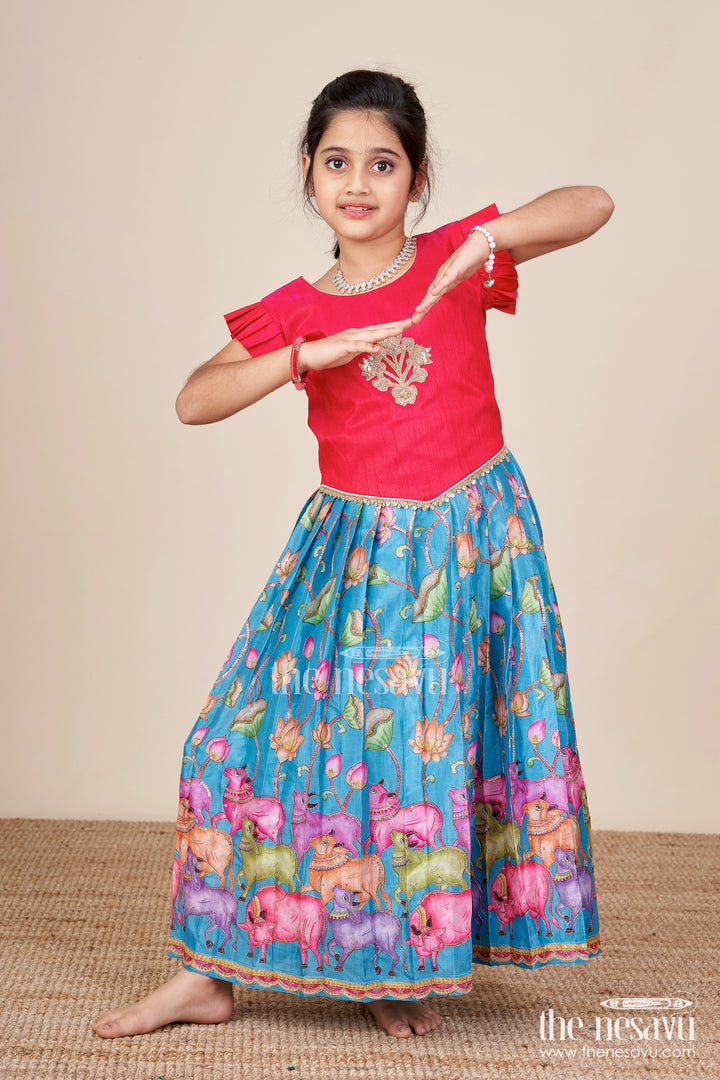 Pattu pavadai set for baby girls for poojas and milestone events