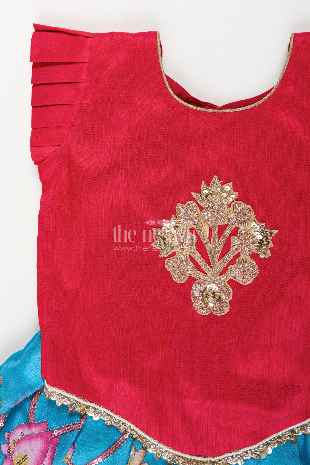 Pattu pavadai set for baby girls for poojas and milestone events