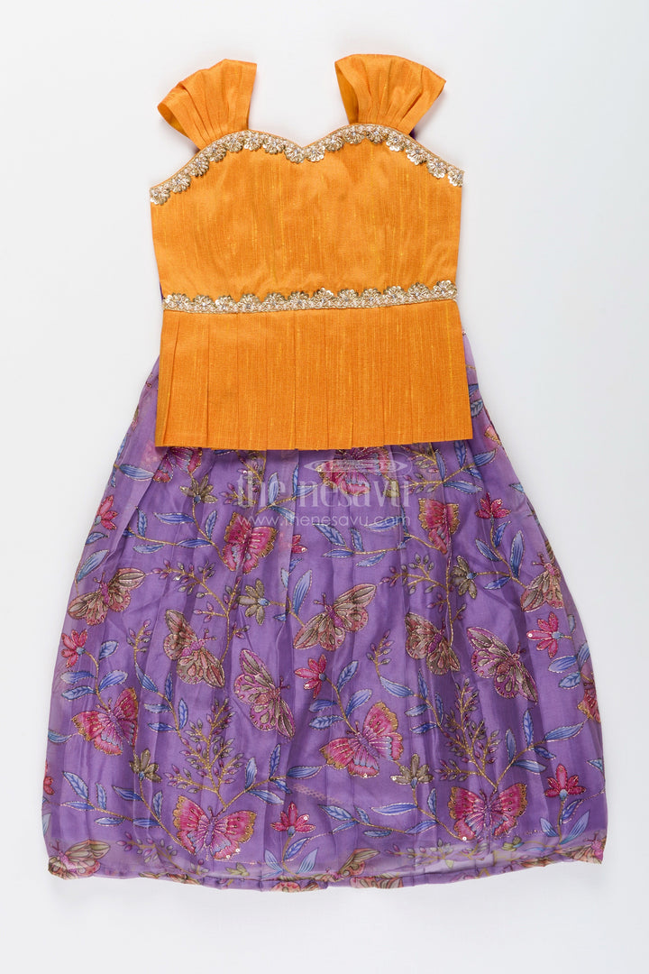 Pattu pavadai for baby girls for weddings and traditional events