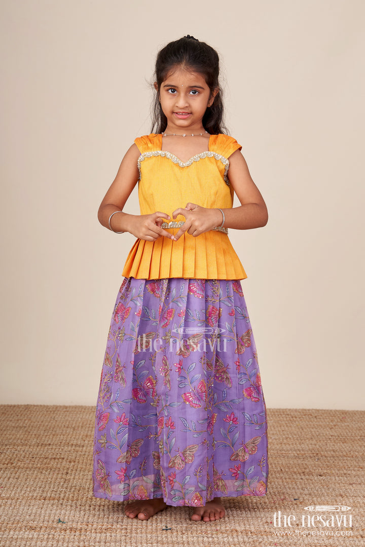 Pattu pavadai for baby girls for weddings and traditional events