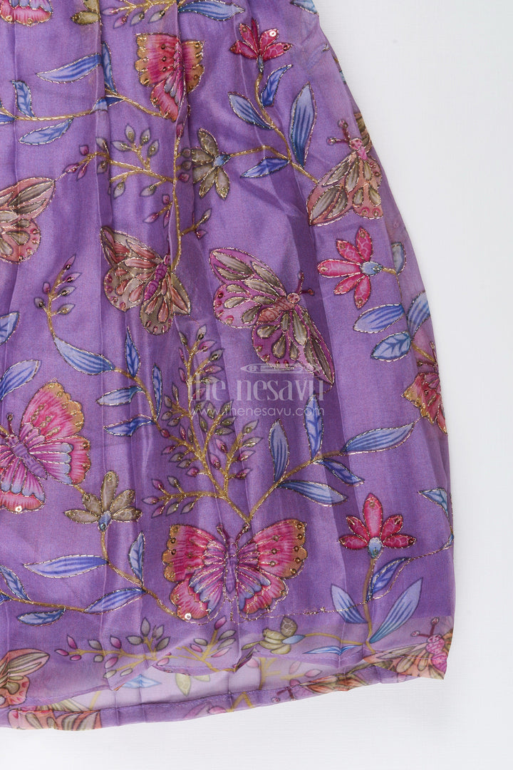 Pattu pavadai for baby girls for weddings and traditional events