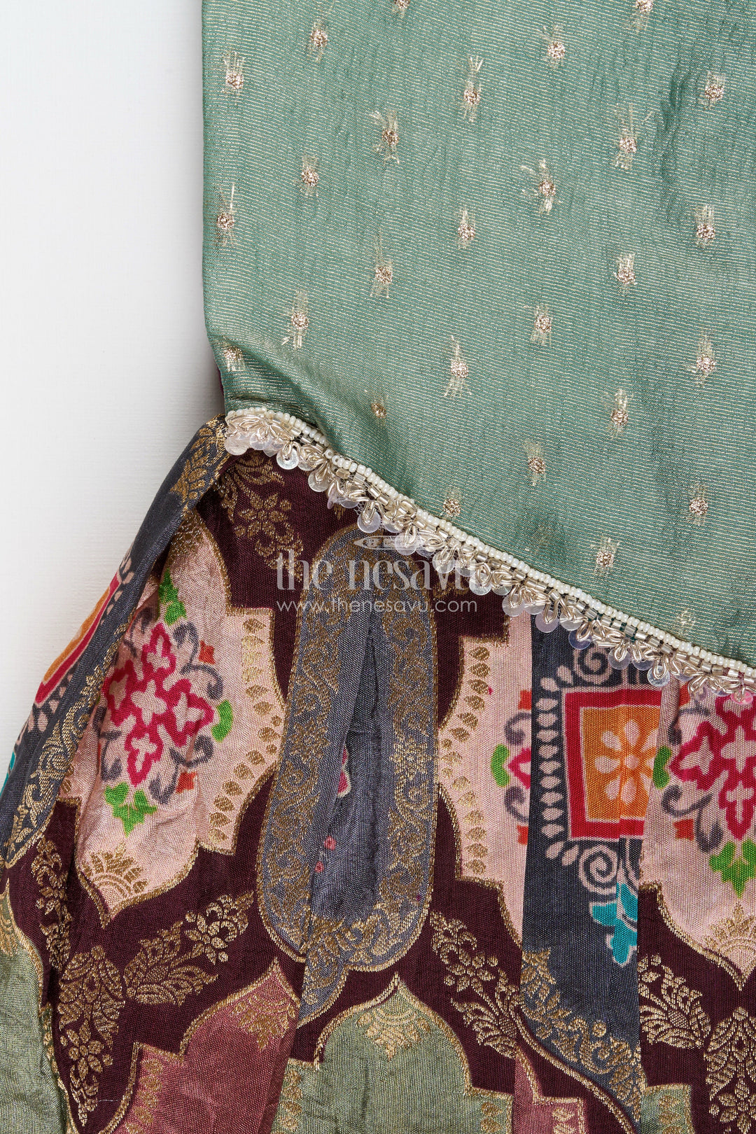 Baby girl pattu pavadai for naming ceremony and traditional wear