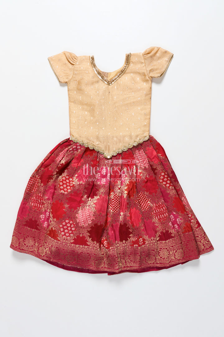 Pattu pavadai for baby girl for weddings and naming ceremonies