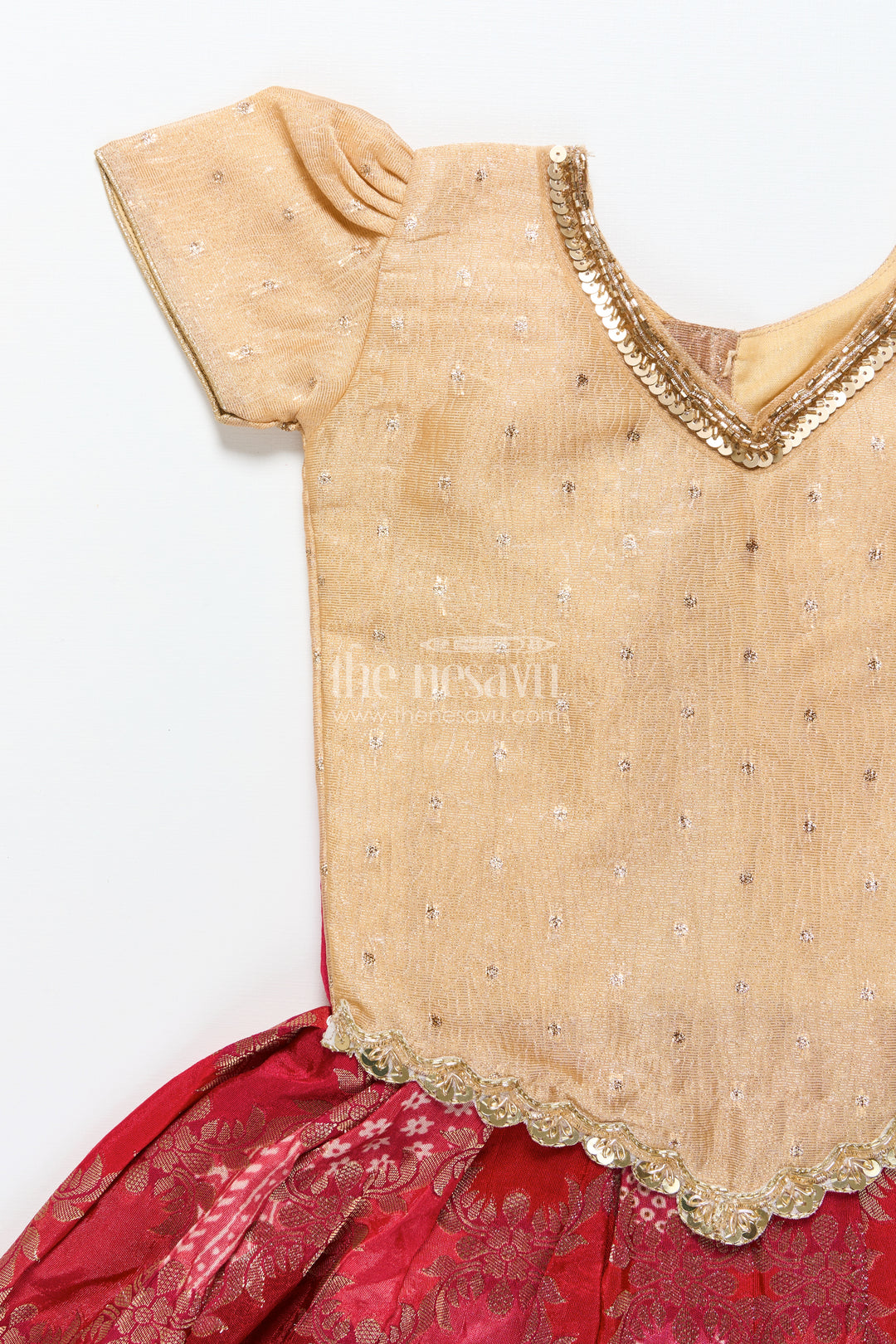 Pattu pavadai for baby girl for weddings and naming ceremonies