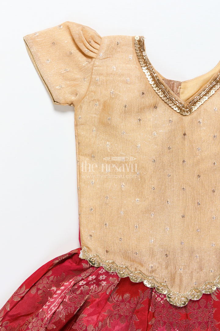 Pattu pavadai for baby girl for weddings and naming ceremonies