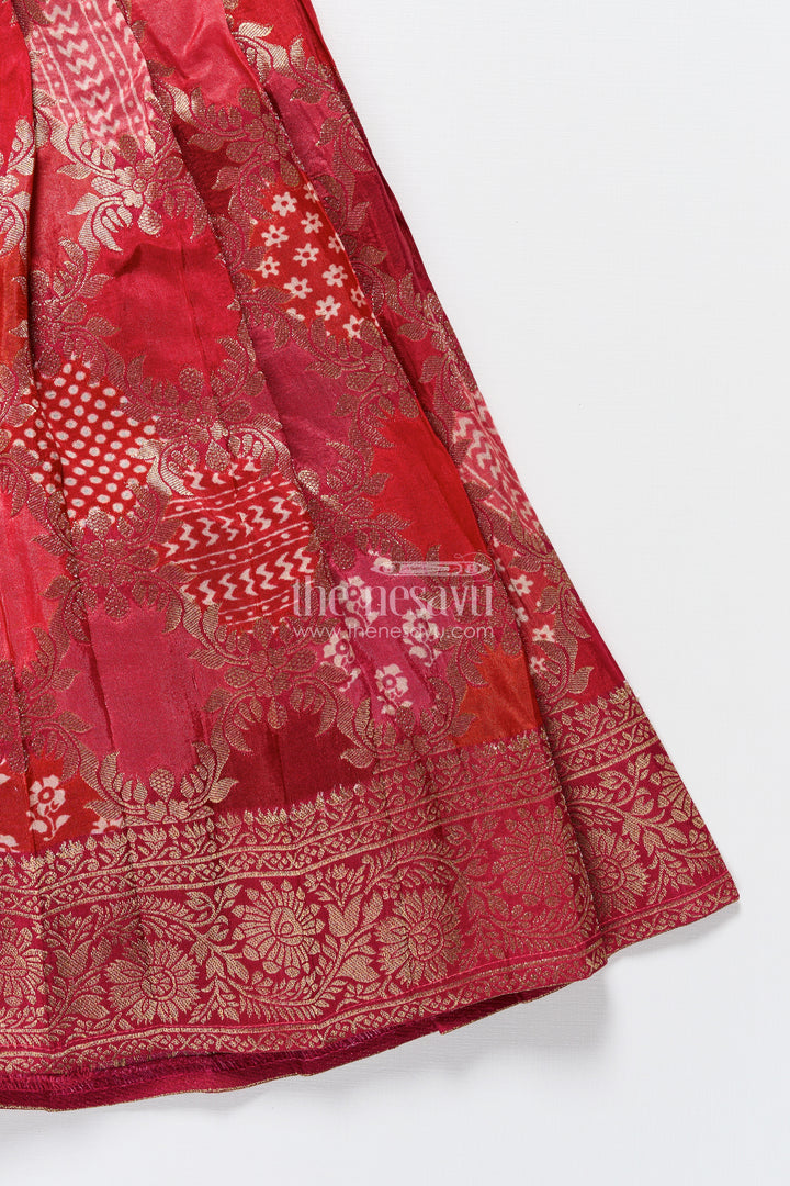 Pattu pavadai for baby girl for weddings and naming ceremonies