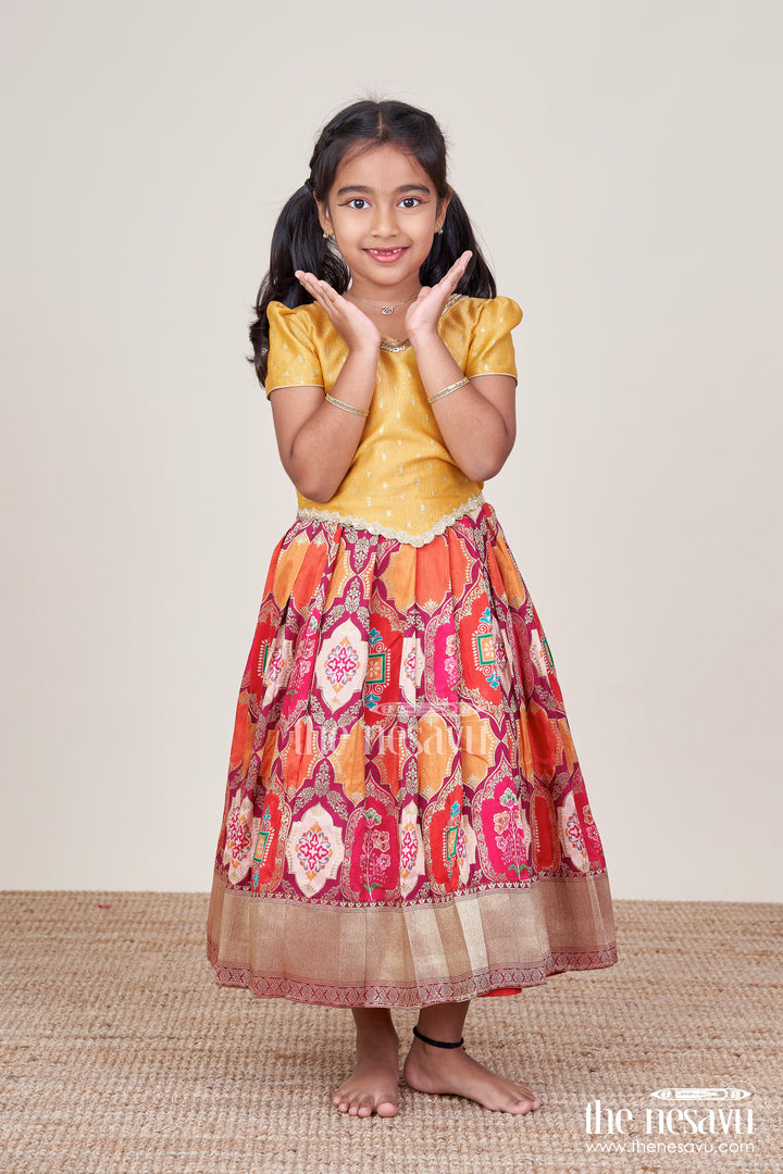 Baby Girl Pattu Pavadai for Traditional Festivals and Naming Ceremony
