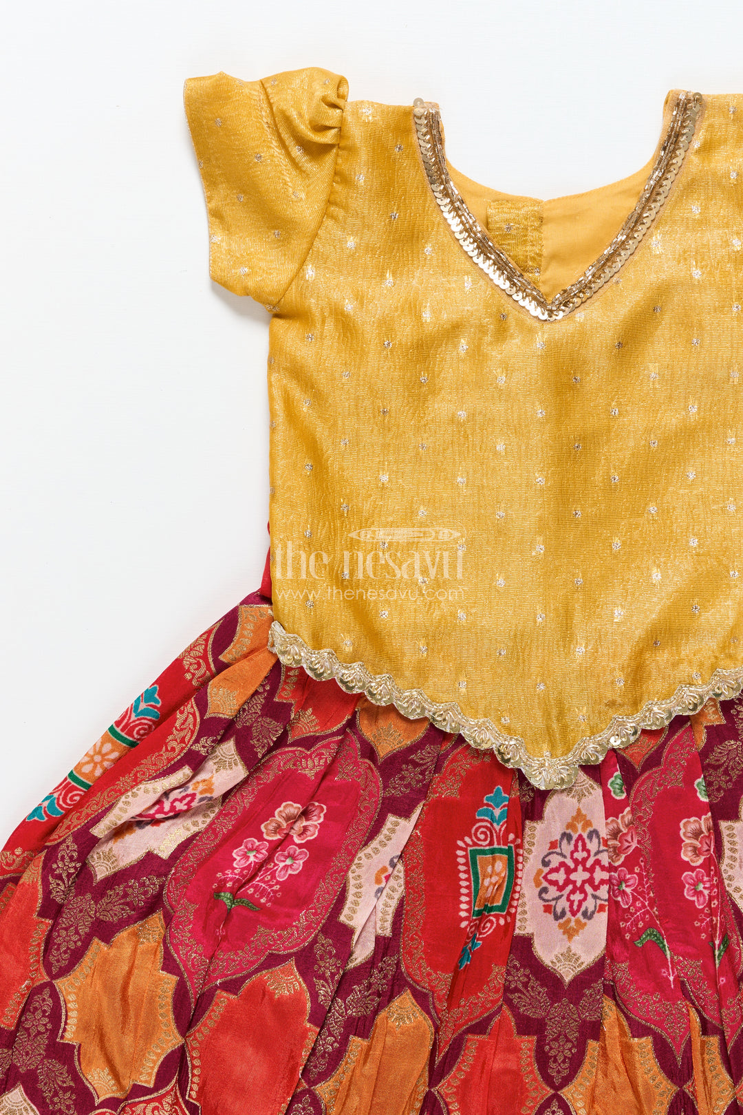 Baby girl pattu pavadai for traditional festivals and naming ceremony