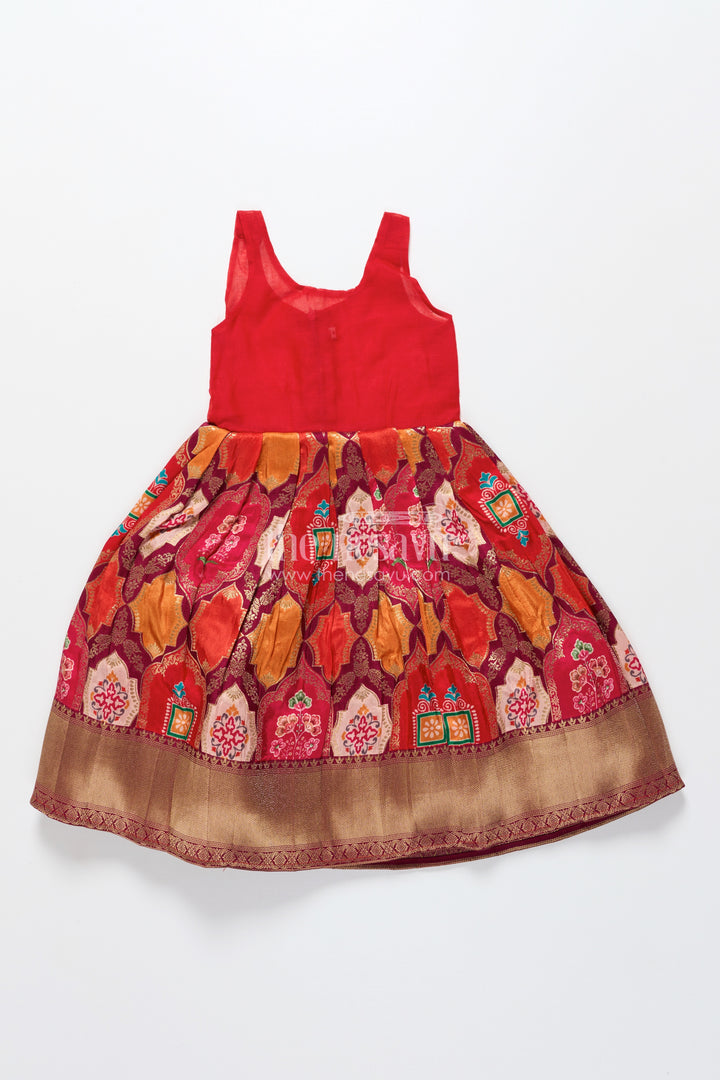 Baby girl pattu pavadai for traditional festivals and naming ceremony