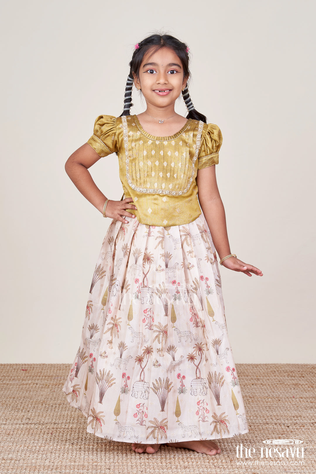 Baby Girl Silk Pattu Pavadai for Traditional Functions and Naming Ceremony