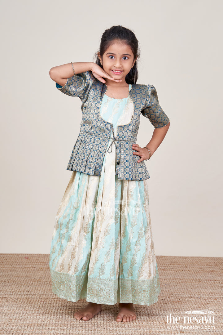 Baby Girl Pattu Pavadai for Naming Ceremony and Traditional Functions
