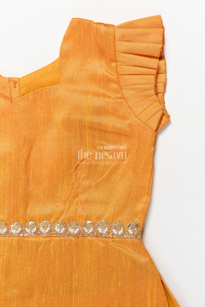 Baby Girl Pattu Pavadai with Animal Border Print for Traditional Functions