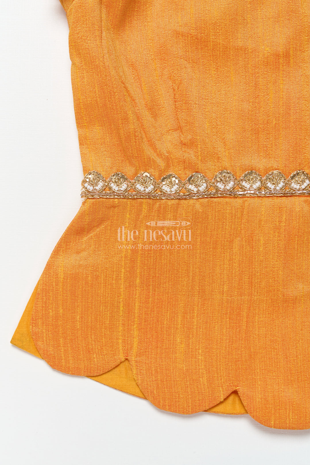 Baby Girl Pattu Pavadai with Animal Border Print for Traditional Functions
