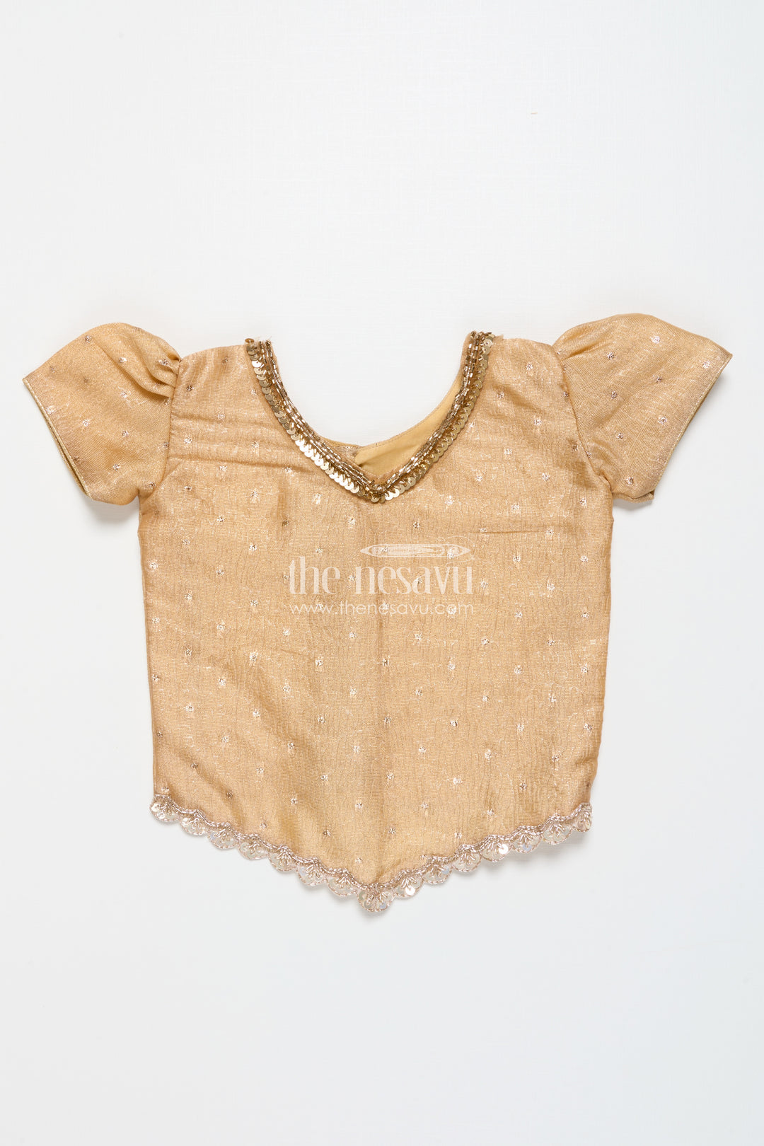 Traditional pattu pavadai for toddler girls for festive and temple wear