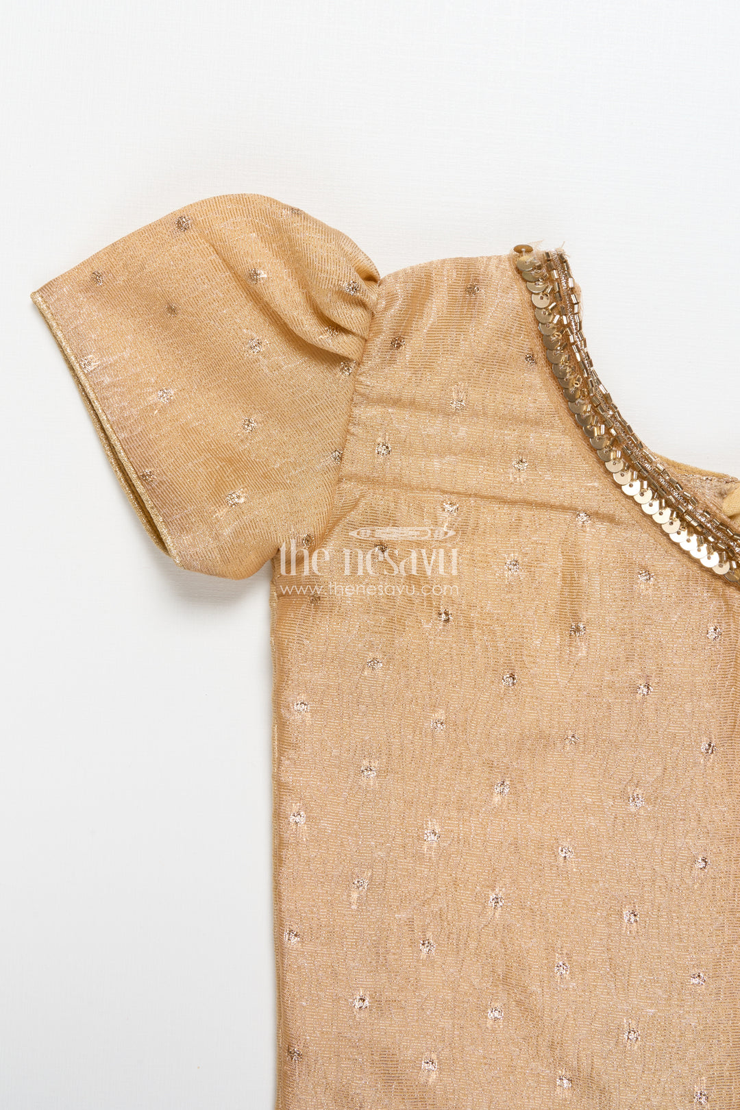 Traditional pattu pavadai for toddler girls for festive and temple wear