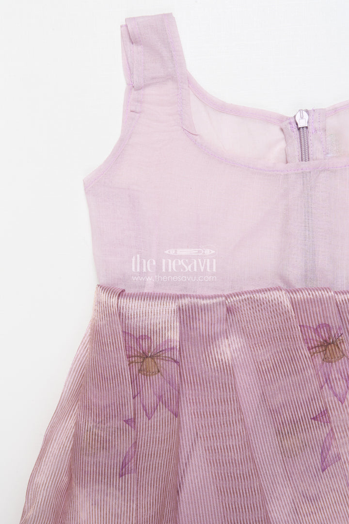 Traditional pattu pavadai for toddler girls for poojas and festive dressing