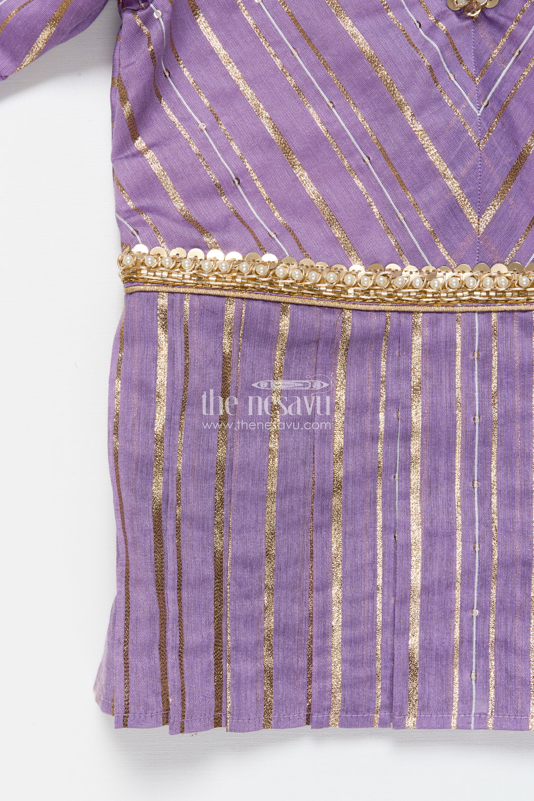 Traditional pattu pavadai for toddler girls for poojas and festive dressing