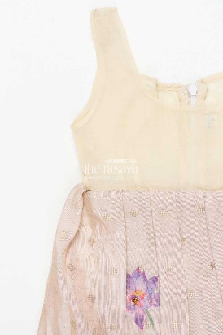 Floral Pattu Pavadai for Toddler Girls for Festive Wear and Cultural Days