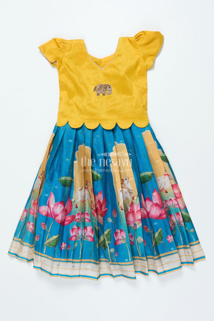 Traditional Pattu Pavadai for Baby Girls for Temple and Cultural Events