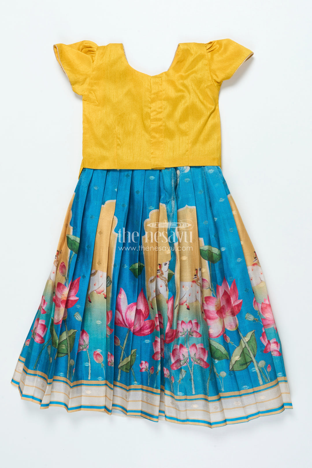 Traditional Pattu Pavadai for Baby Girls for Temple and Cultural Events