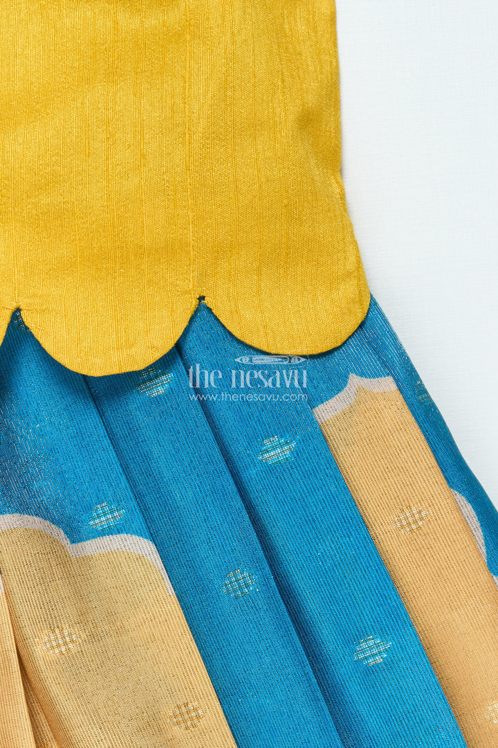 Traditional Pattu Pavadai for Baby Girls for Temple and Cultural Events