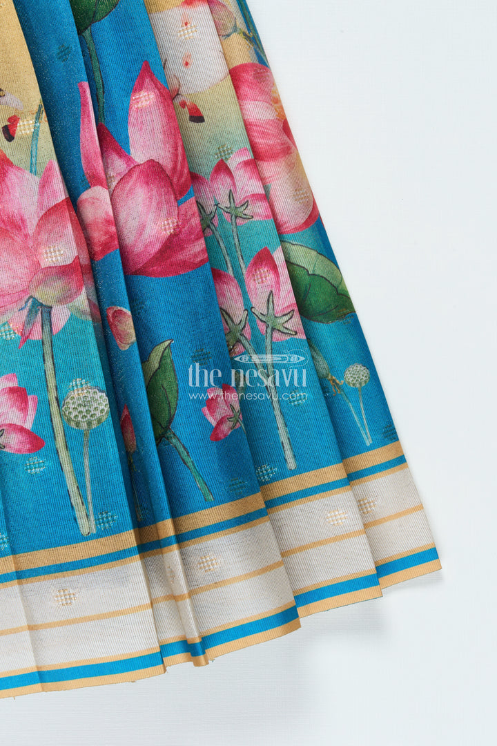 Traditional Pattu Pavadai for Baby Girls for Temple and Cultural Events