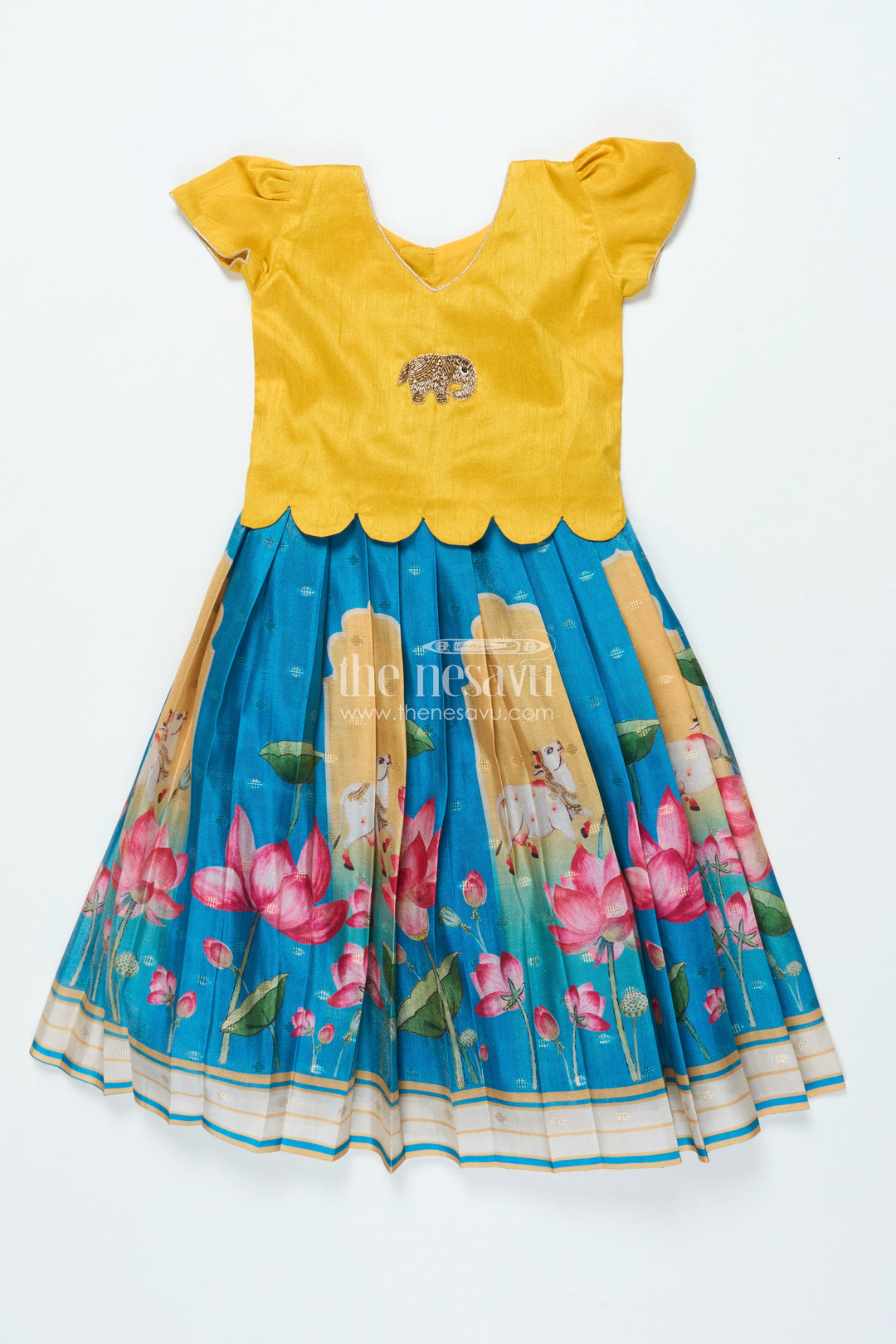 Traditional Pattu Pavadai for Baby Girls for Temple and Cultural Events