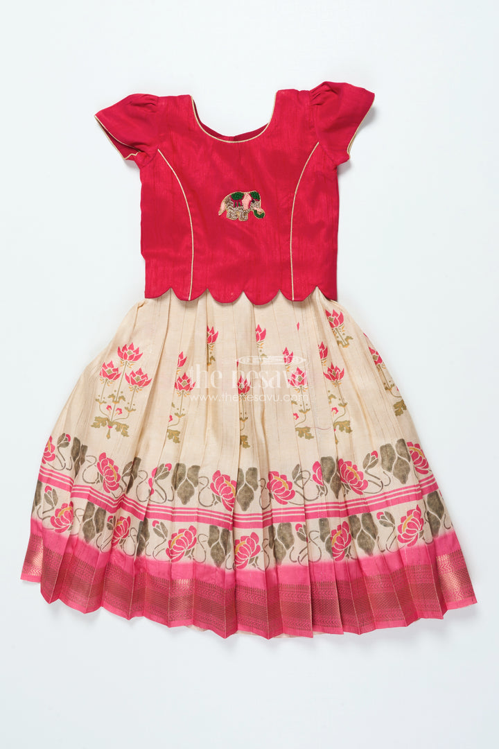 Pattu Pavadai for Toddler Girls for Traditional Festivals and Photoshoots