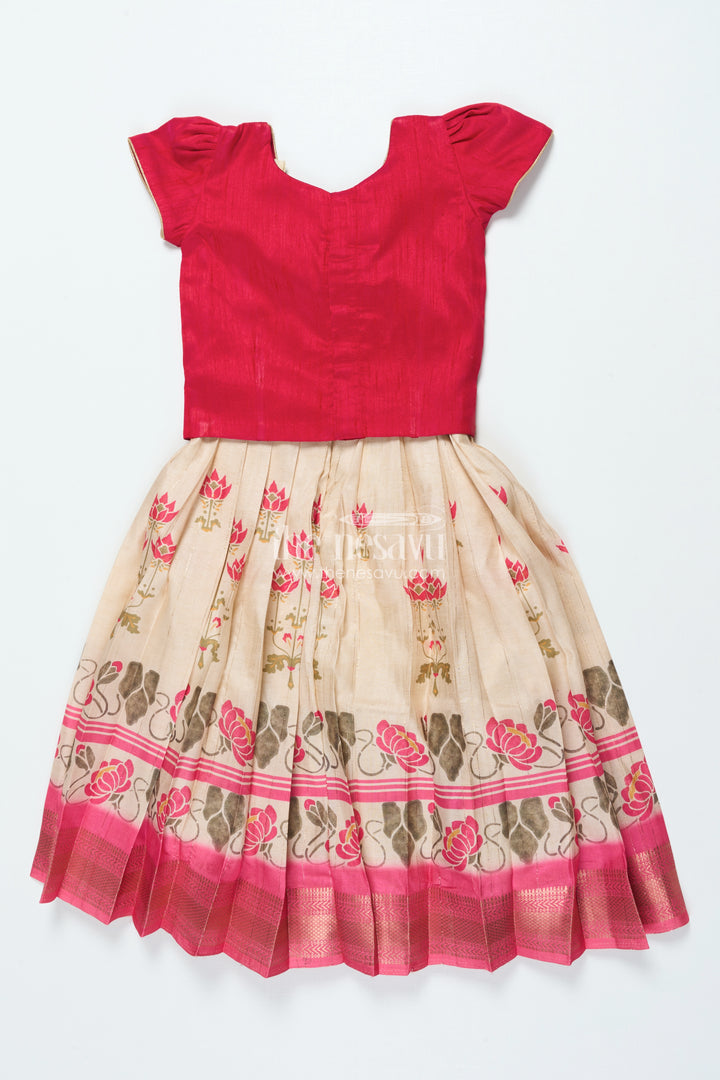 Pattu Pavadai for Toddler Girls for Traditional Festivals and Photoshoots