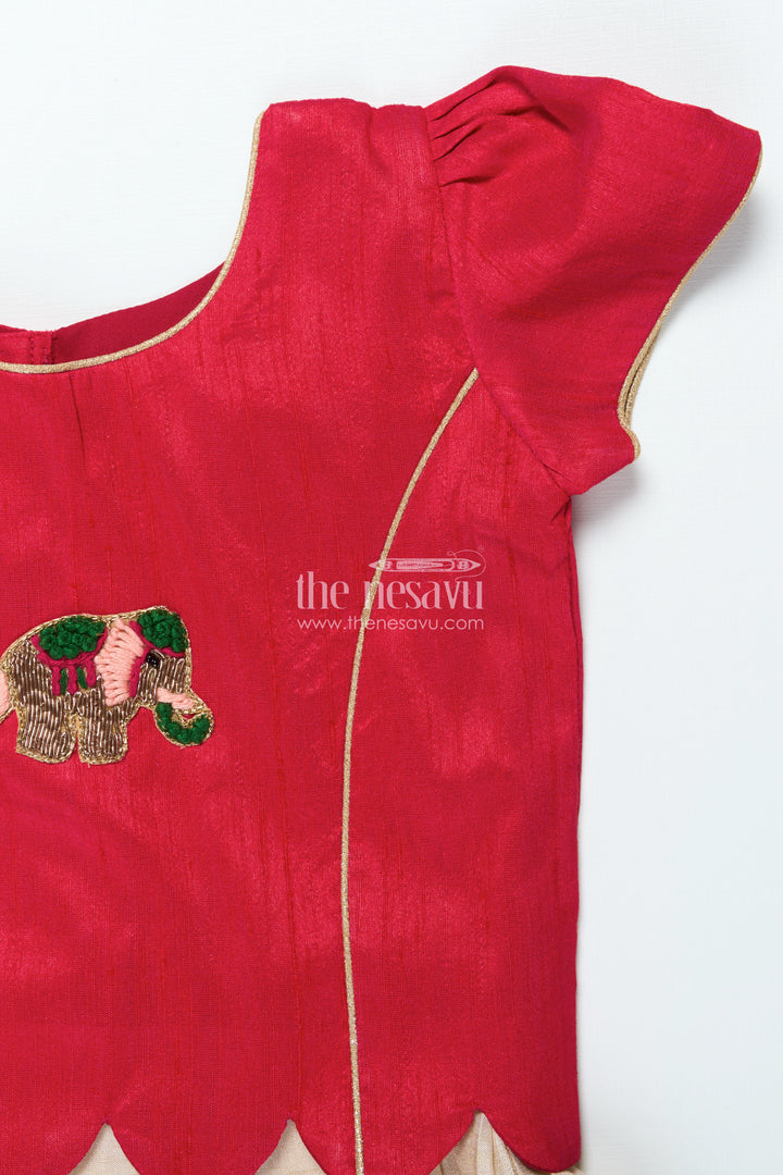 Pattu Pavadai for Toddler Girls for Traditional Festivals and Photoshoots