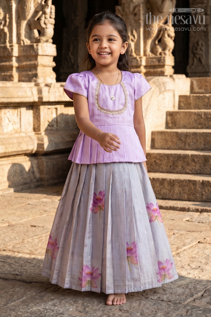 Baby Girl Pattu Pavadai for Traditional Functions and Birthdays