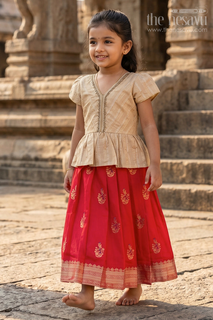 Baby Girl Pattu Pavadai for Wedding and Festival Celebrations