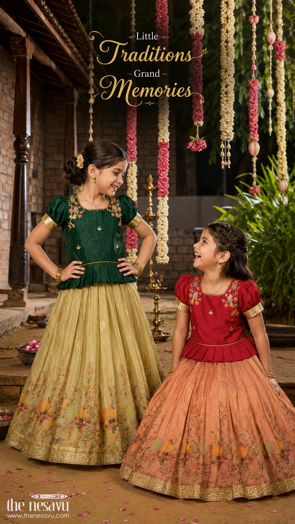 Traditional Pavadai Set for Girls for Festive Days and Family Functions