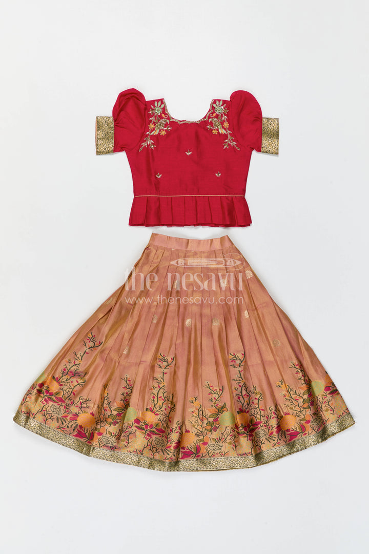 Girls Pattu Pavadai for Festivals and Traditional Occasions