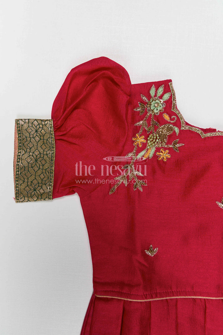 Girls Pattu Pavadai for Festivals and Traditional Occasions