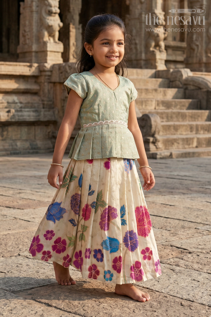 Baby Girl Pattu Pavadai for Festive Occasions and Traditional Wear