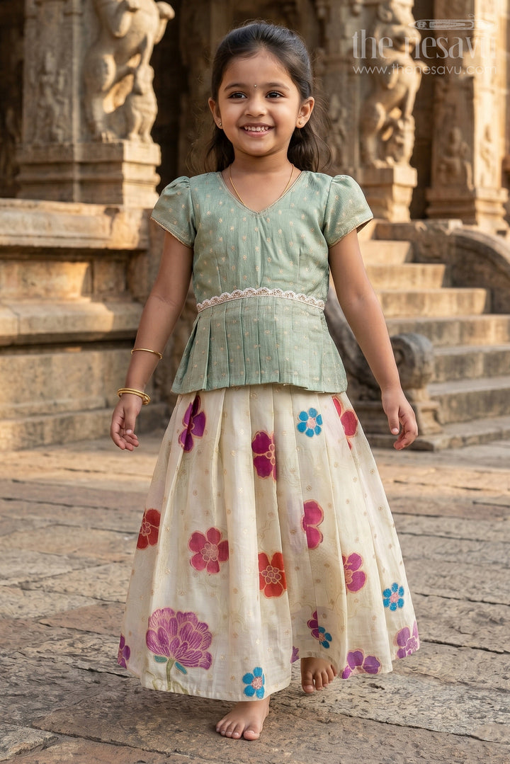 Baby Girl Pattu Pavadai for Festivals and Traditional Functions
