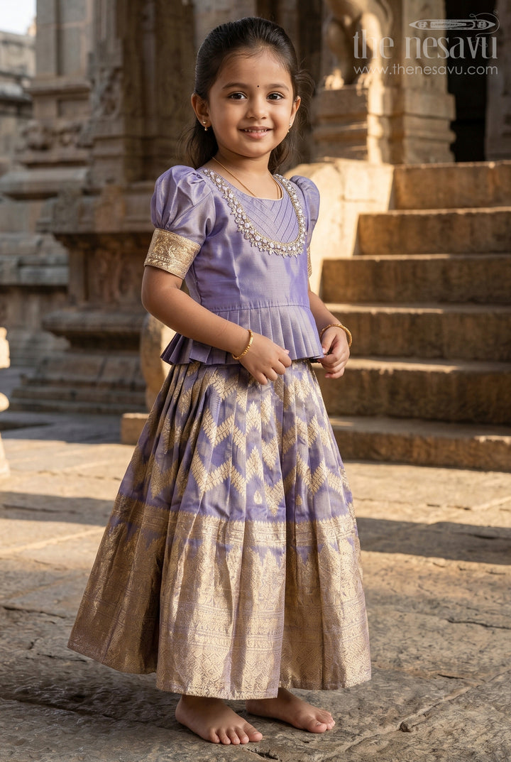 Girls Pattu Pavadai for Festive Occasions and Family Functions