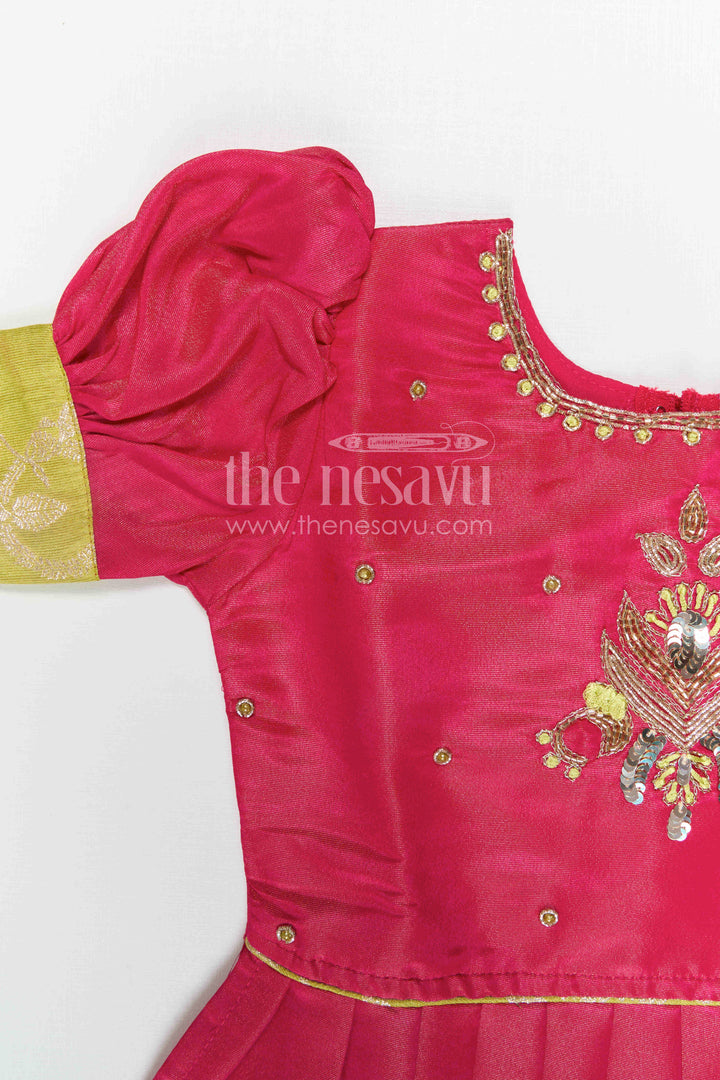 Girls Pattu Pavadai for Festivals and Traditional Celebrations