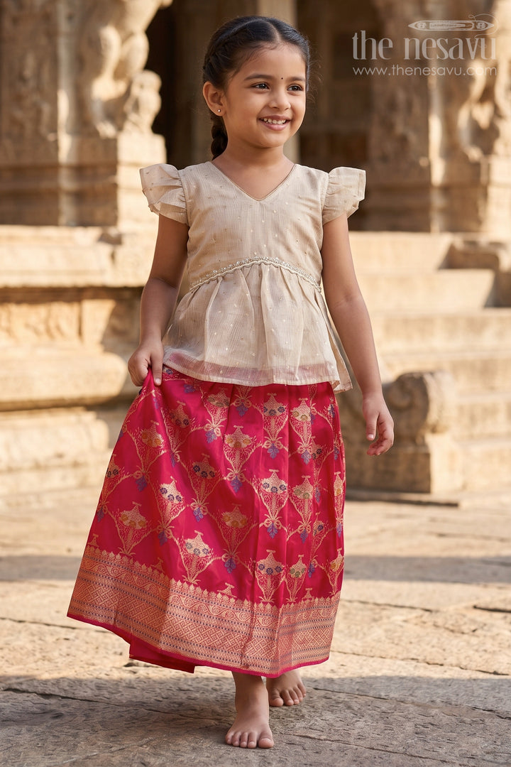 Girls Pattu Pavadai for Festive Celebrations and Traditional Occasions
