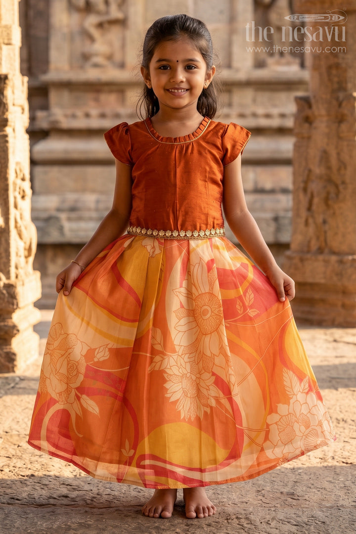 Girls Pattu Pavadai for Traditional Functions and Festive Occasions