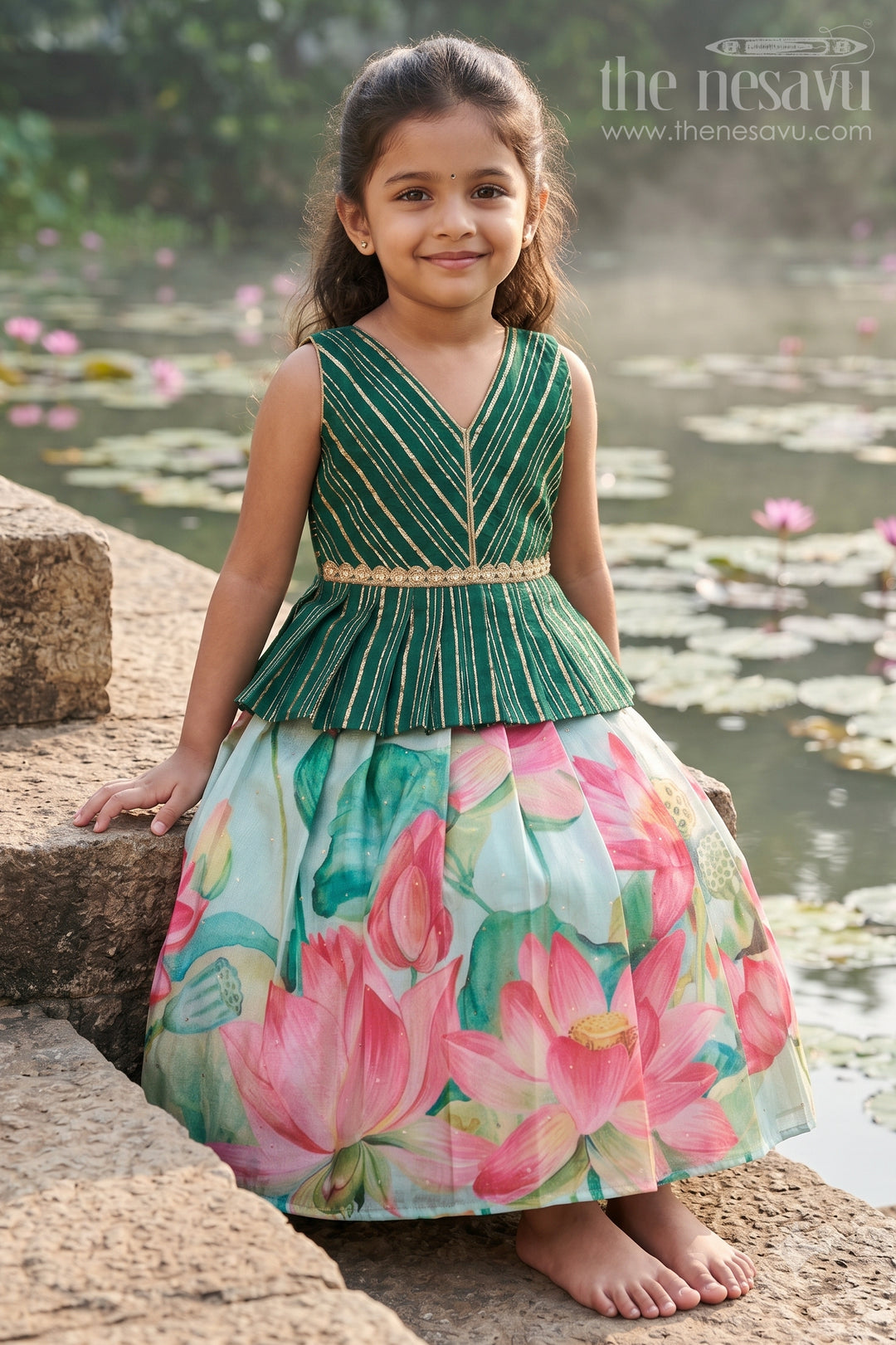 Baby Girl Pattu Pavadai for Festive Wear and Traditional Functions
