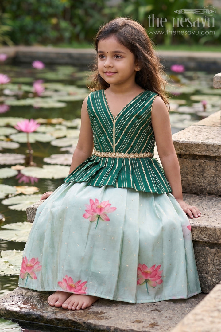 Baby Girl Pattu Pavadai for Small Functions and Festive Dress