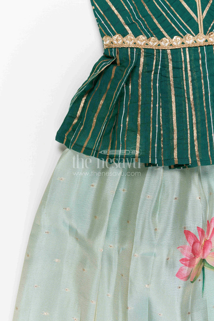 Baby Girl Pattu Pavadai for Small Functions and Festive Dress