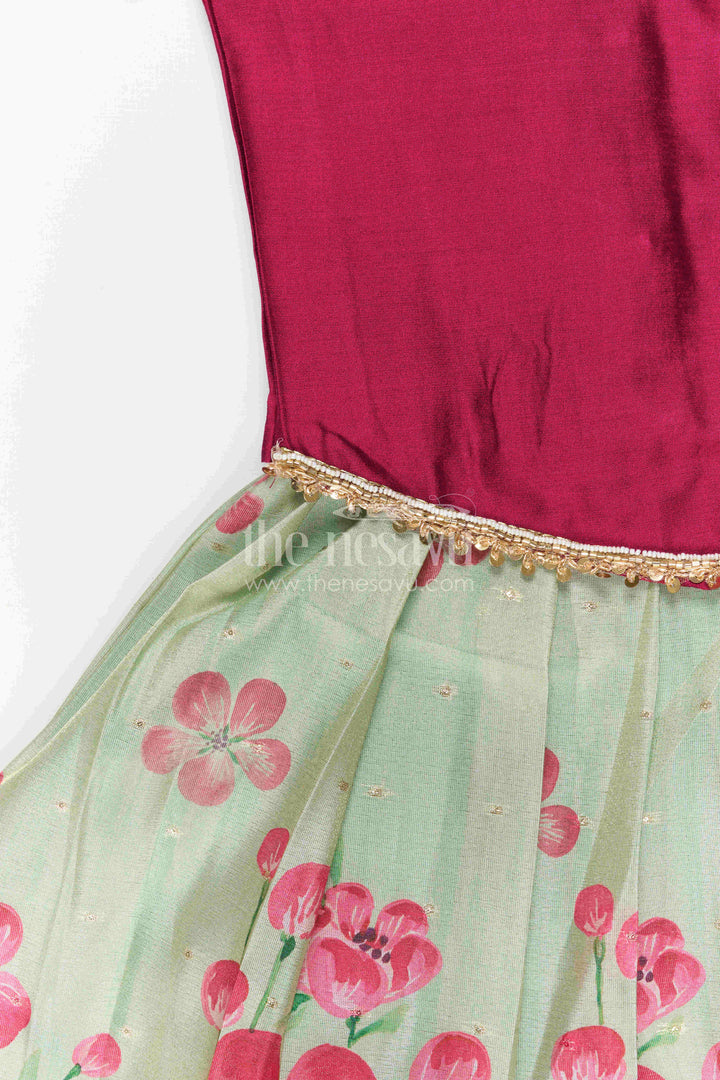 Baby Girl Pattu Pavadai for Festive Occasions and Sangeeth Function