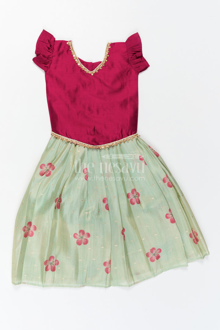 Baby Girl Pattu Pavadai for Small Functions and Festive Wear
