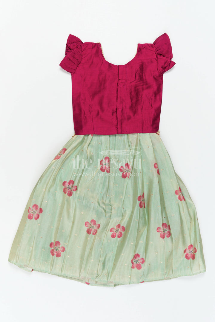 Baby Girl Pattu Pavadai for Small Functions and Festive Wear