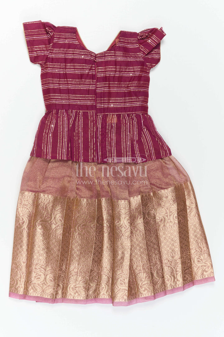 Baby Girl Pattu Pavadai for Traditional Functions and Festivals