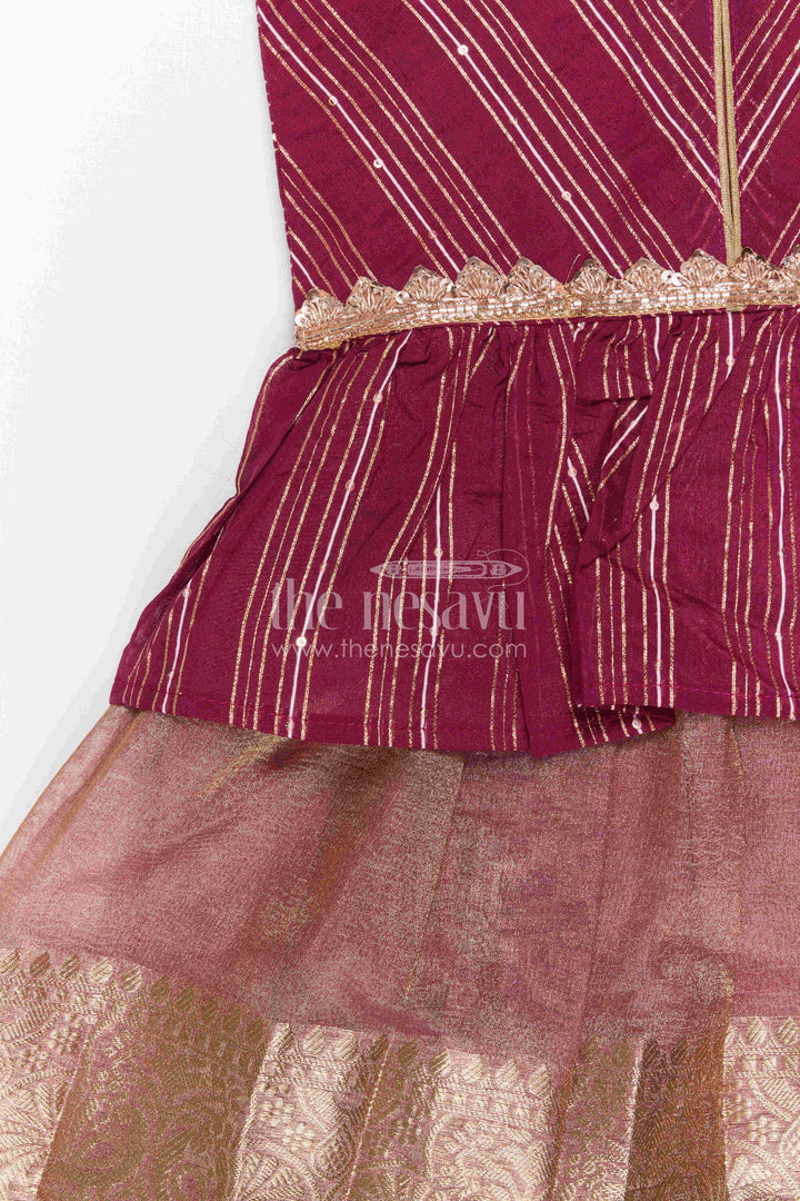 Baby Girl Pattu Pavadai for Traditional Functions and Festivals
